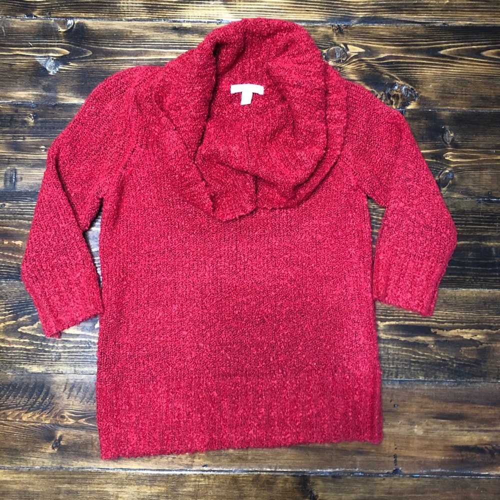 Dress Barn Red Petite Small Sweater
